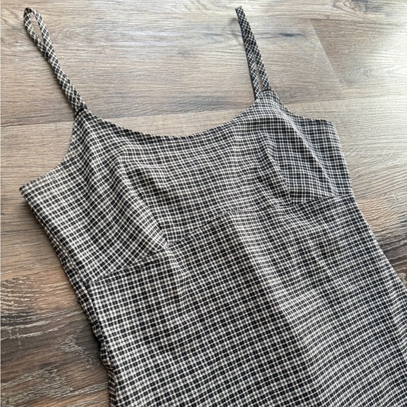 Aqua Blues Plaid Mini Dress - Picture 1 of 4